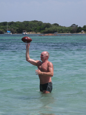 Ballen met de rugbybal